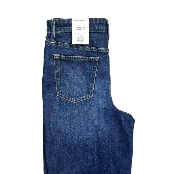 FREE ASSEMBLY High Rise wide leg stretch jeans size 12 - 
32.5” inseam - NWT! - Picture 10 of 12